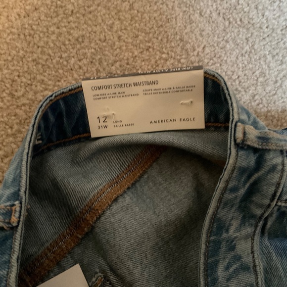 American Eagle long A line Denim skirt - Picture 6 of 10